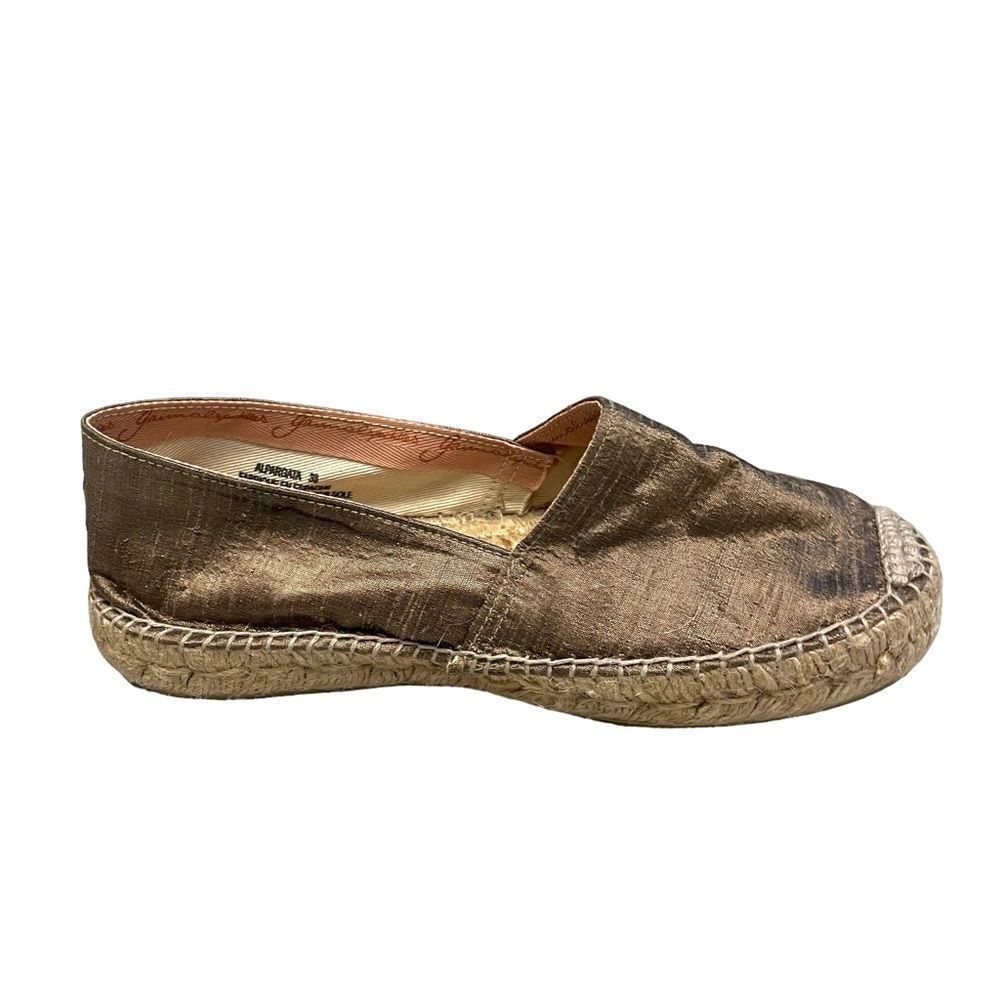 GAIMO Flat Espadrilles Slip-On Flat Shoes Copper Bronze 8